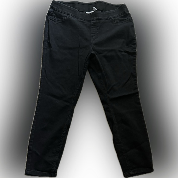 Denim & Co Black Cozy Touch pull on regular Jeggings - Picture 4 of 8